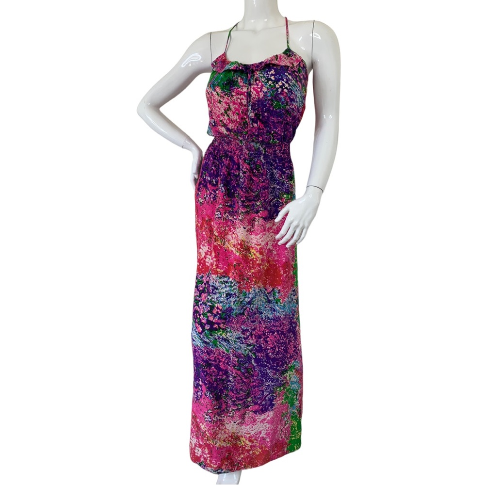 PARKER Maxi Sundress long skirt flowing flirty Anthropologie ruffled vacay sz S - Picture 6 of 17